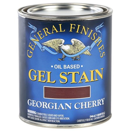 GENERAL FINISHES 1 Qt Georgain Cherry Gel Stain Oil-Based Heavy Bodied Stain GCQ